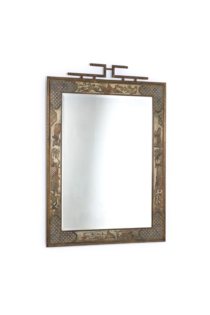 x Philip (1907-1987) & Kelvin (born 1937) Laverne Mirror - 'Chine Fret' model (1 of 3)