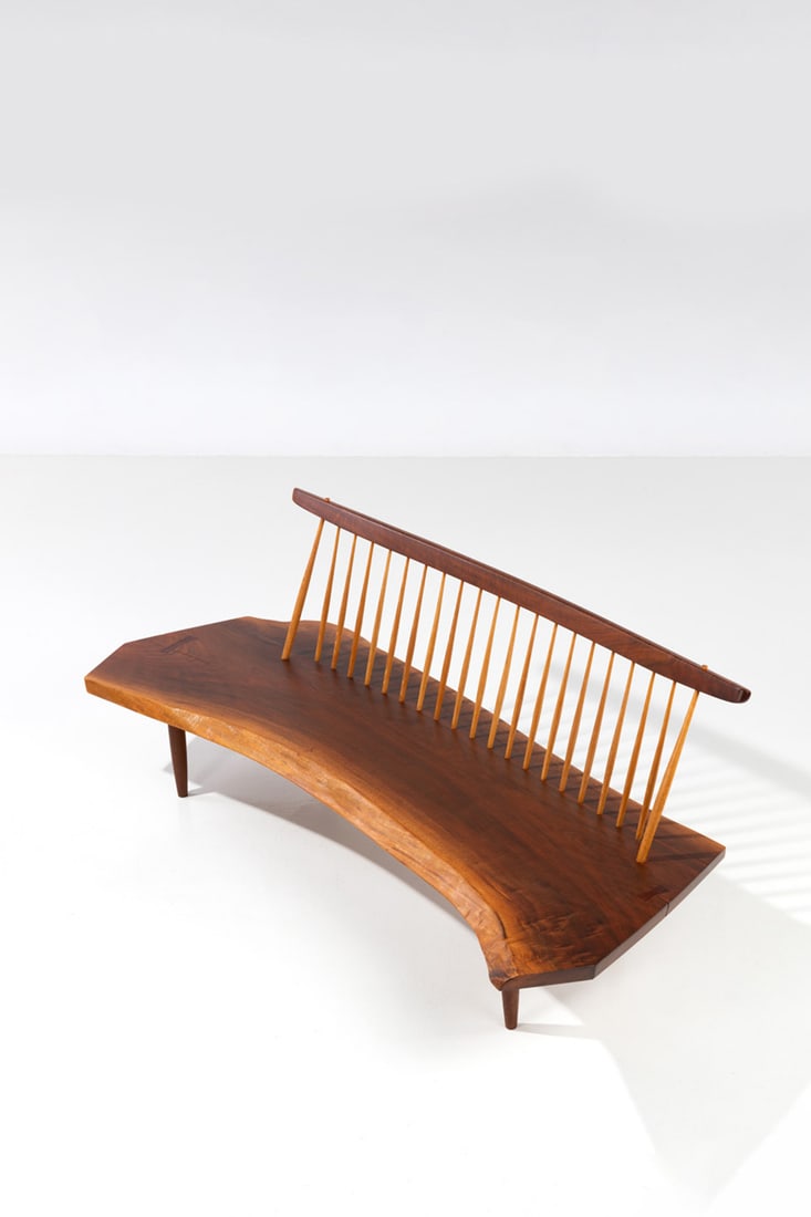 x George Nakashima (1905-1990) Bench - 'Conoid' model (1 of 4)