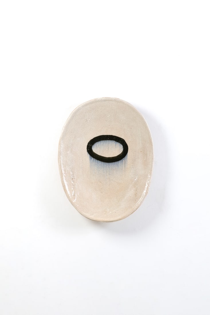 x Jun Kaneko (born 1942) Sculpture, 'Oval' (1 of 2)