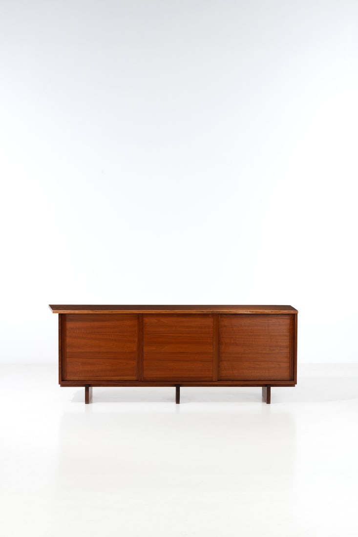 x George Nakashima (1905-1990) Sideboard - 'Triple Sliding Door Cabinet' model (1 of 3)