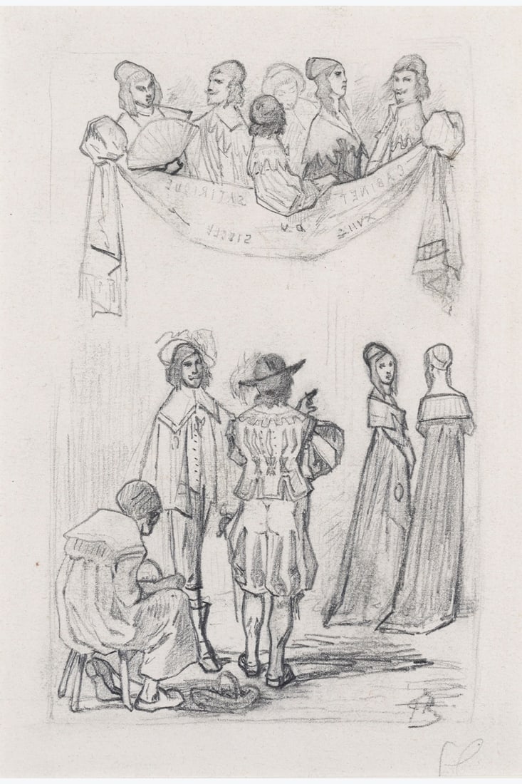 xx Félicien Rops (1833-1898) Le cabinet satyrique du XVIIe siècle, 1864 The 17th-century (1 of 1)