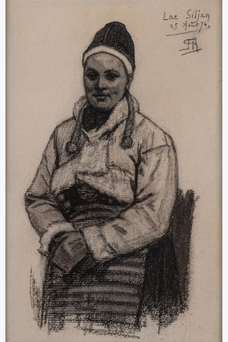 xx Félicien Rops (1833-1898) Dalécarienne, Lac Siljan, 25 août 1874 Charcoal on paper: xx Félicien Rops (1833-1898) Dalécarienne, Lac Siljan, 25 août 1874 Charcoal on paper Signed, dated and located top right 20 x 13 cm Provenance: - Galerie Patrick Derom, Brussels Exhibi