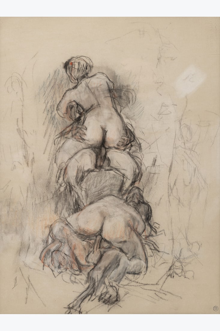 xx Félicien Rops (1833-1898) Voyage au pays des vieux dieux Mixed media on Pellee paper 25: xx Félicien Rops (1833-1898) Voyage au pays des vieux dieux Mixed media on Pellee paper 25.5 x 19 cm