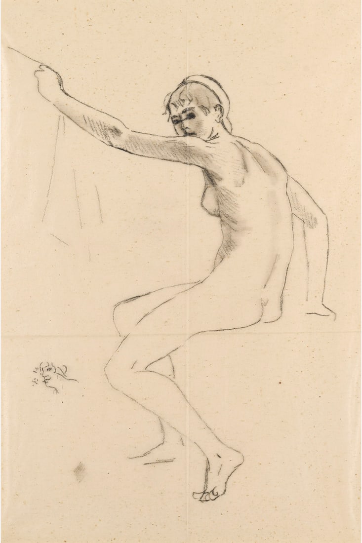 xx Félicien Rops (1833-1898) Les peintres de la femme intégrale Pencil on paper 27 x 22: xx Félicien Rops (1833-1898) Les peintres de la femme intégrale Pencil on paper 27 x 22.5 cm