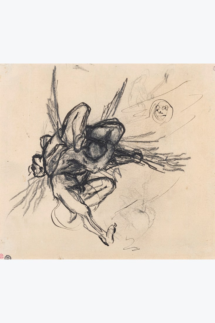 xx Félicien Rops (1833-1898) L'enlèvement Indian ink and pencil on paper 14 x 15 cm (1 of 1)