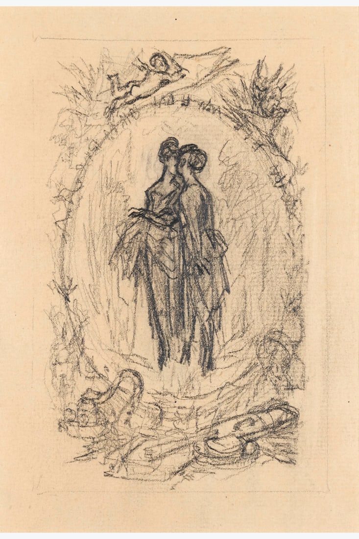 xx Félicien Rops (1833-1898) Un été à la campagne, 1868 Pencil on paper 15 x 10 (1 of 1)