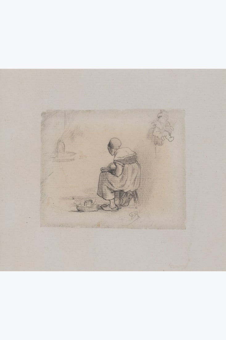 xx Félicien Rops (1833-1898) Le cabinet satyrique du XVIIe siècle, 1864 Pencil on paper (1 of 1)