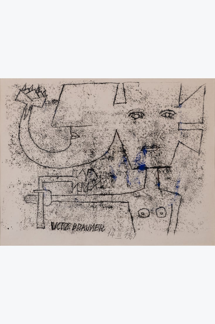 Victor Brauner (1903-1966) Sans titre, 14 mars 1961 Monotype on paper Signed and dated lower centre (1 of 1)