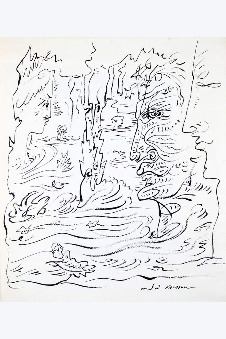 André Masson (1896-1987) Submergés par les eaux, 1944 Indian ink on paper Signed lower (1 of 1)