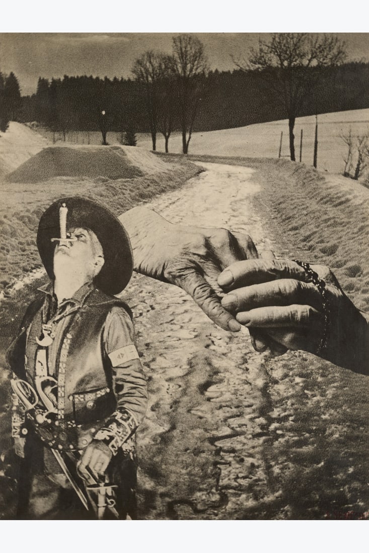 Gilbert Sénécaut (1925-1997) L'avaleur de sabre, circa 1945 Photomontage Signed lower (1 of 1)