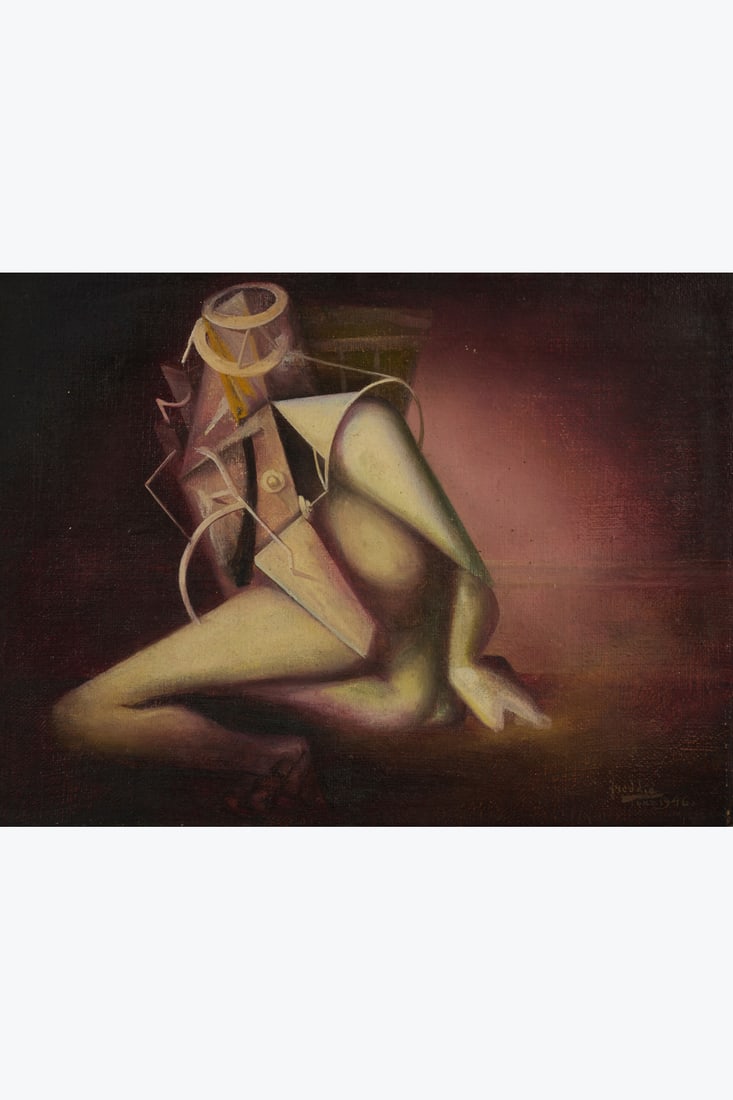 Wilhelm Freddie (1909-1995) Siddende Model, 1946 Oil on canvas Signed and dated lower right 27 (1 of 1)