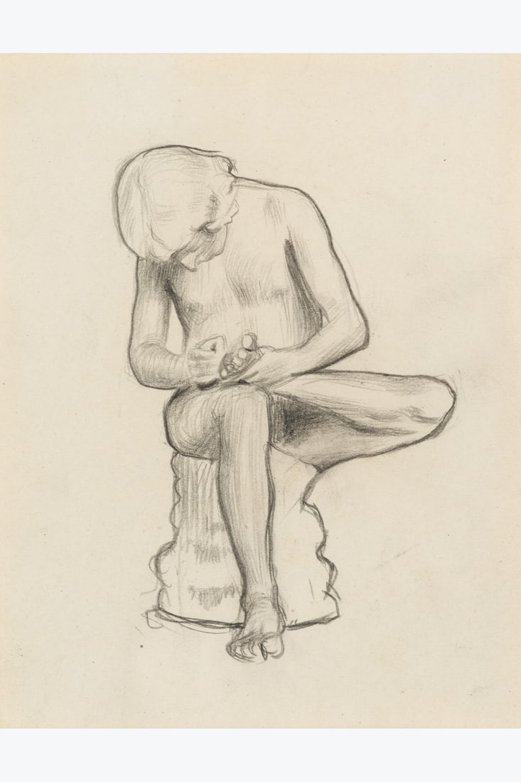 Henri Evenepoel (1872–1899) A Thorn in the Foot Graphite on paper 14 (1 of 1)