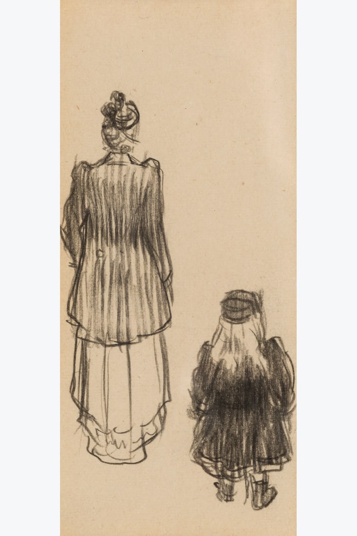 Henri Evenepoel (1872-1899) Back views Graphite on paper 11 x 5 cm Provenance Private collection: Henri Evenepoel (1872-1899) Back views Graphite on paper 11 x 5 cm Provenance Private collection