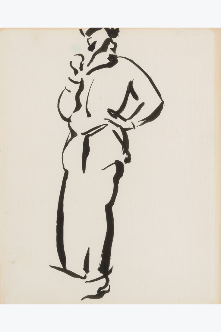 Rik Wouters (1882-1916) Silhouette Indian ink on paper 28 x 22 cm Provenance Private collection: Rik Wouters (1882-1916) Silhouette Indian ink on paper 28 x 22 cm Provenance Private collection