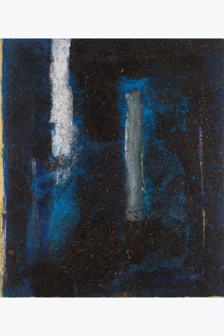 x Guy Mees (1935–2003) Untitled, 1960 Oil and plant materials on canvas Signed and dated on (1 of 3)