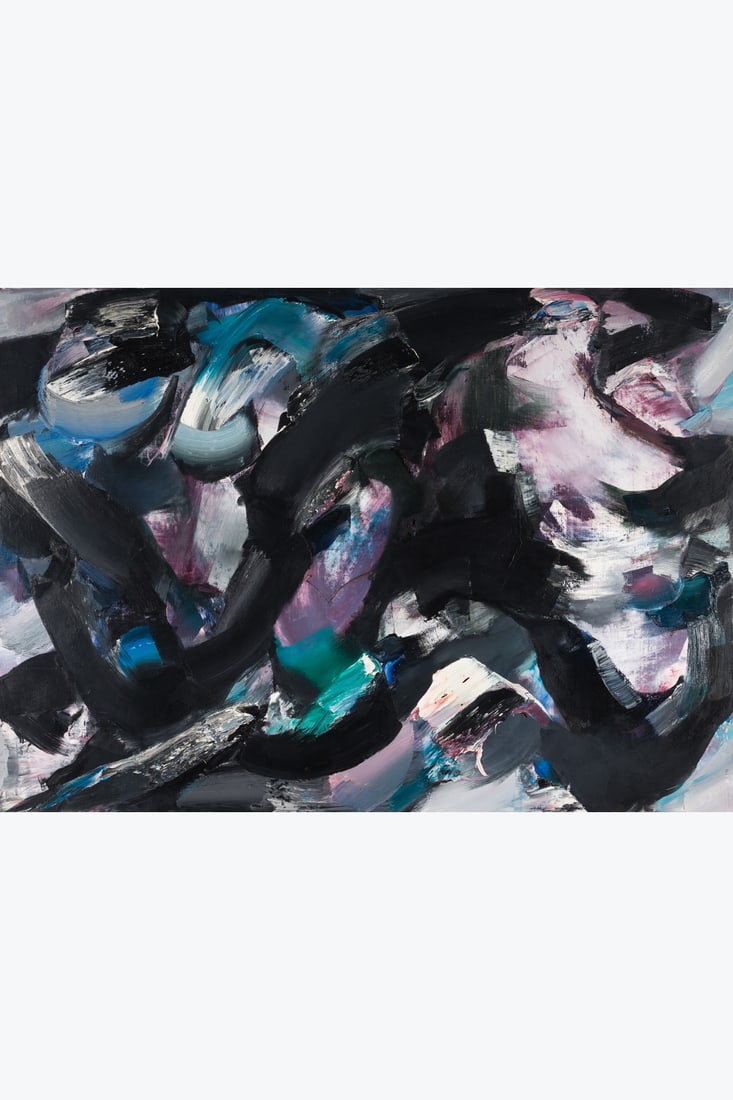 x Englebert Van Anderlecht (1918–1961) Composition No: x Englebert Van Anderlecht (1918–1961) Composition No. 689, 1960 Oil on canvas Signed and dated on the reverse 145×202 cm Provenance: - Former collection of Hans and Käthi Liechti - Pr