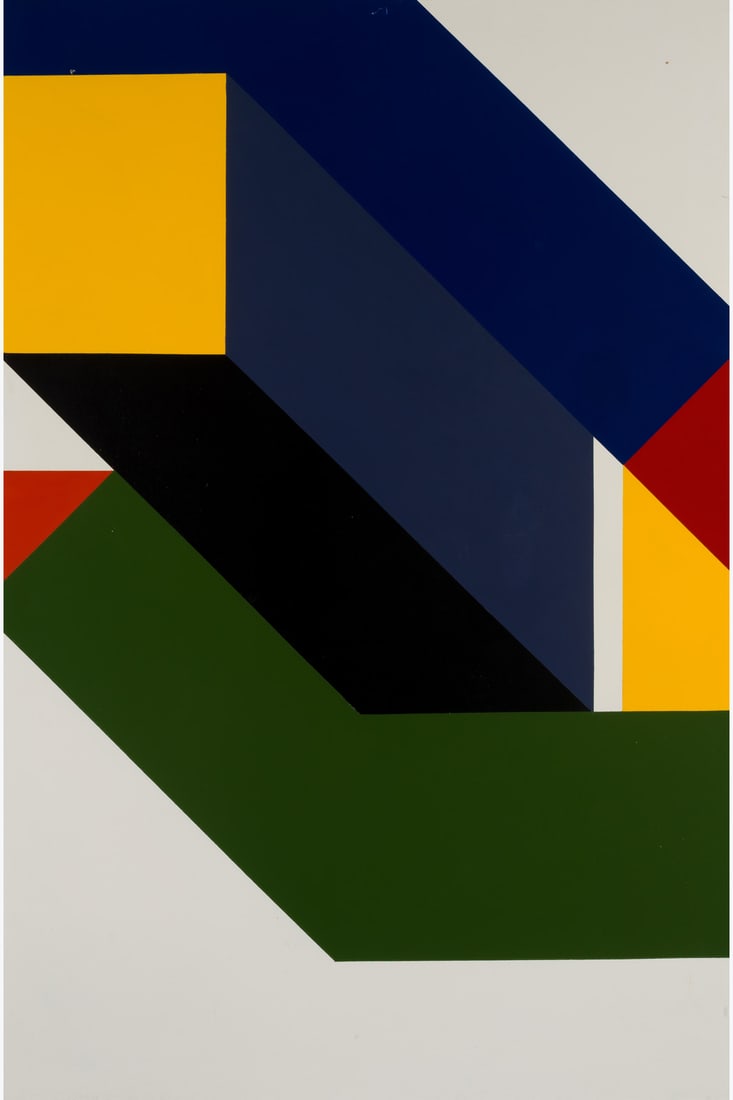 x Guy Vandenbranden (1926–2014) Untitled, 1967 Lacquer on panel Signed and dated 6/67 on the: x Guy Vandenbranden (1926–2014) Untitled, 1967 Lacquer on panel Signed and dated 6/67 on the reverse 122×81 cm Provenance: - Former collection of Hans and Käthi Liechti - Private colle