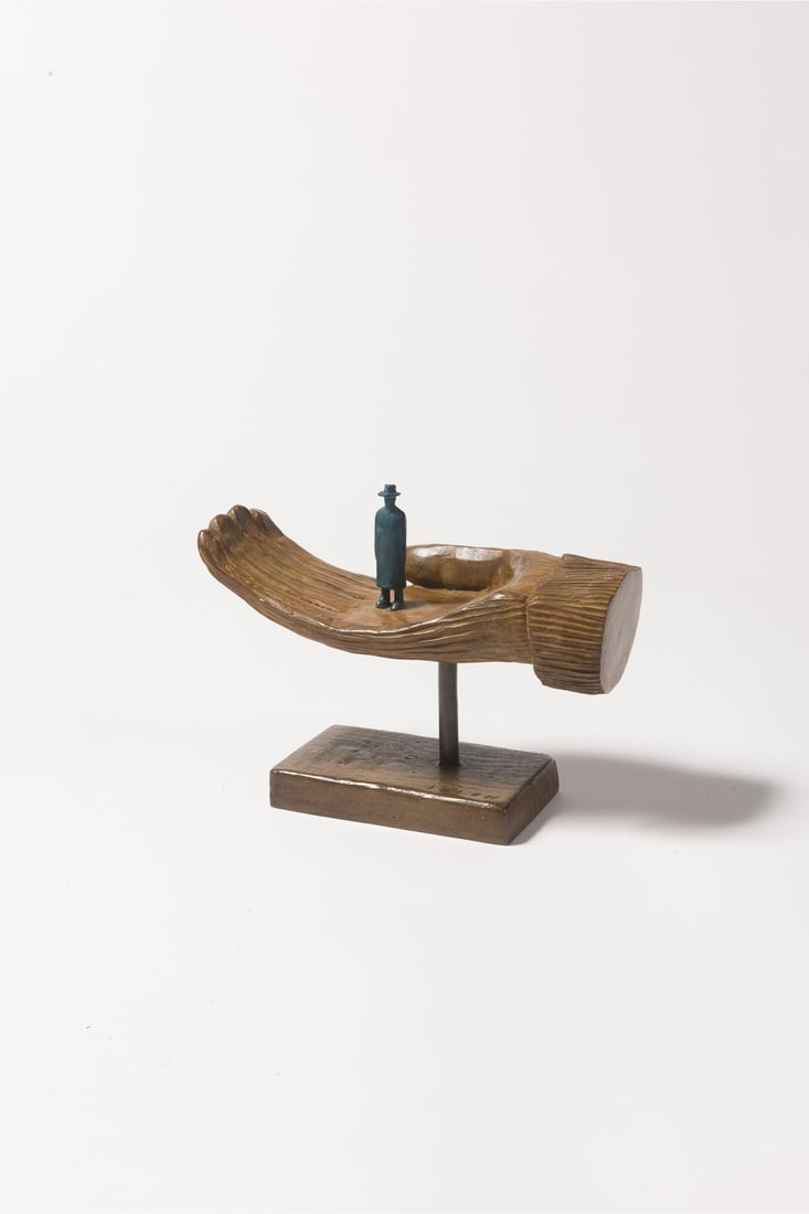 Jean-Michel Folon (1934–2005) Buongiorno Bronze with green and brown patina Signed and (1 of 2)