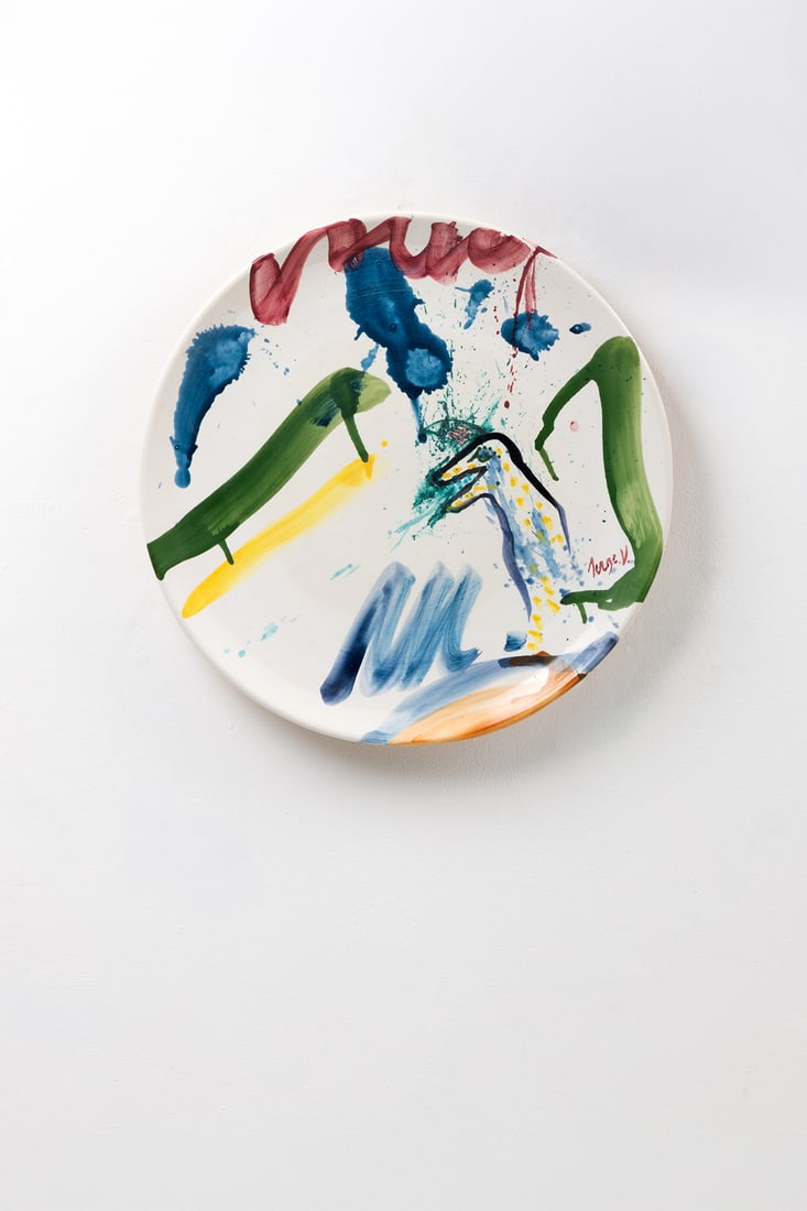 Serge Vandercam (1924–2005) Dish Glazed ceramic Engraved signature in the lower left corner (1 of 1)