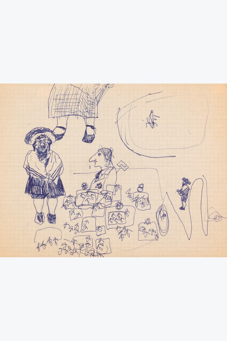 Stéphane Mandelbaum (1961–1986) ‘Juif’ Ballpoint pen on paper 21 x 27 cm (1 of 1)