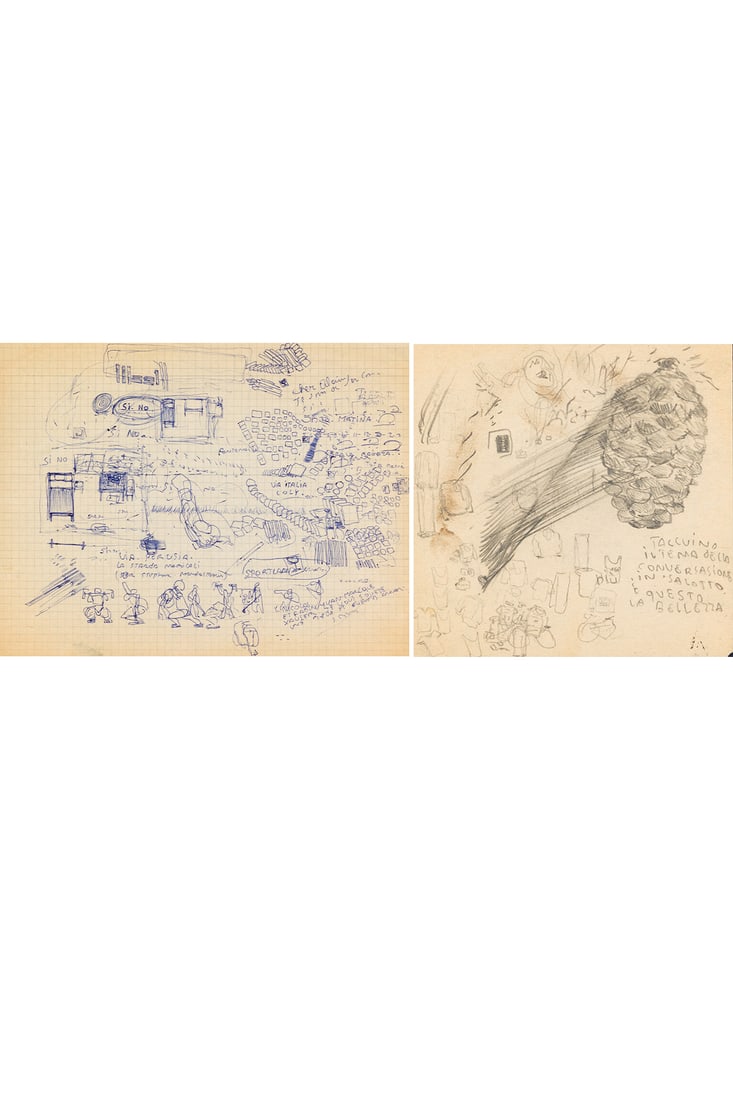 Stéphane Mandelbaum (1961–1986) Via Perusia (memories of Italy) Ballpoint pen and (1 of 3)