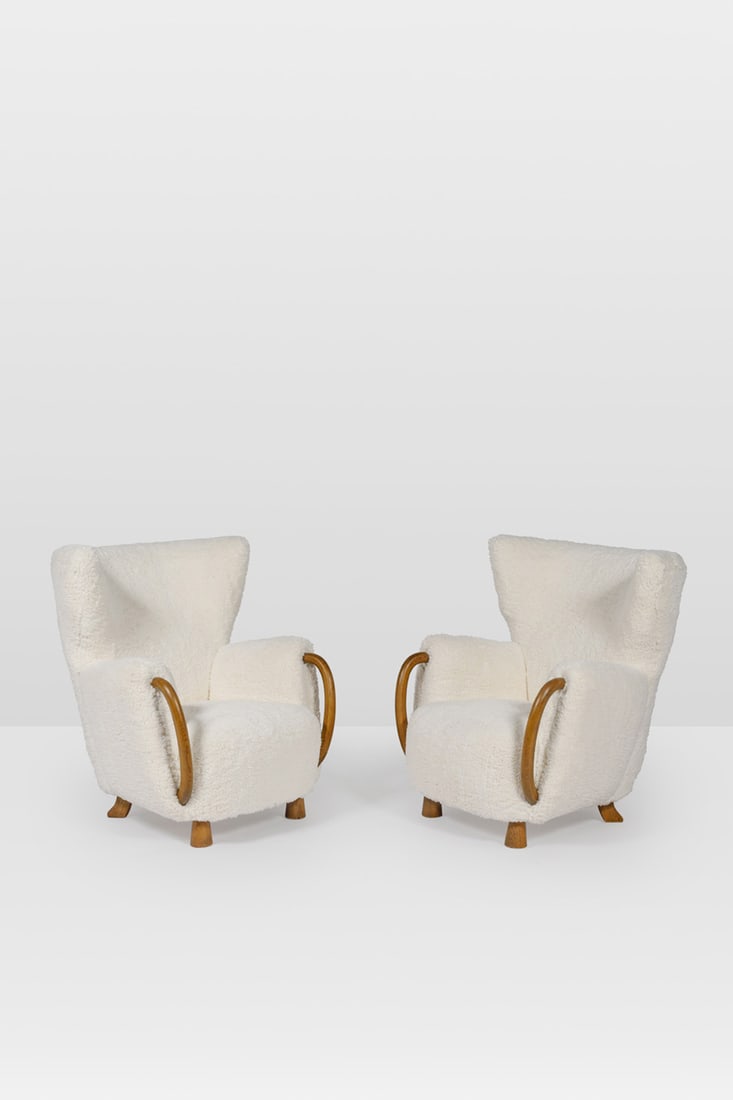 Viggo Boesen (1907-1985), attributed to Pair of armchairs (1 of 2)