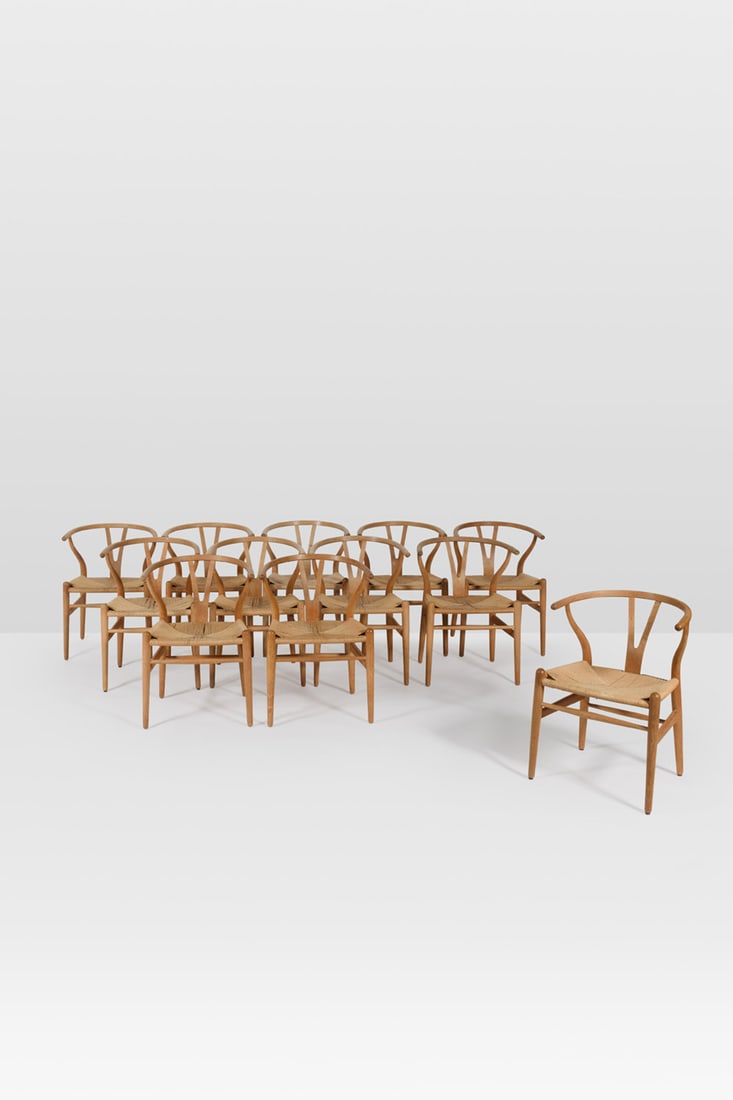 Hans J. Wegner (1914-2007) Set of twelve chairs - Model 'CH24', (1 of 3)