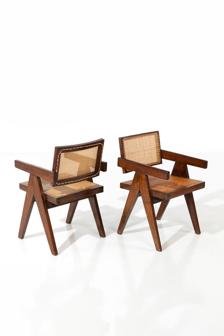 Pierre Jeanneret (1896-1967) Pair of 'Office chairs' (1 of 1)