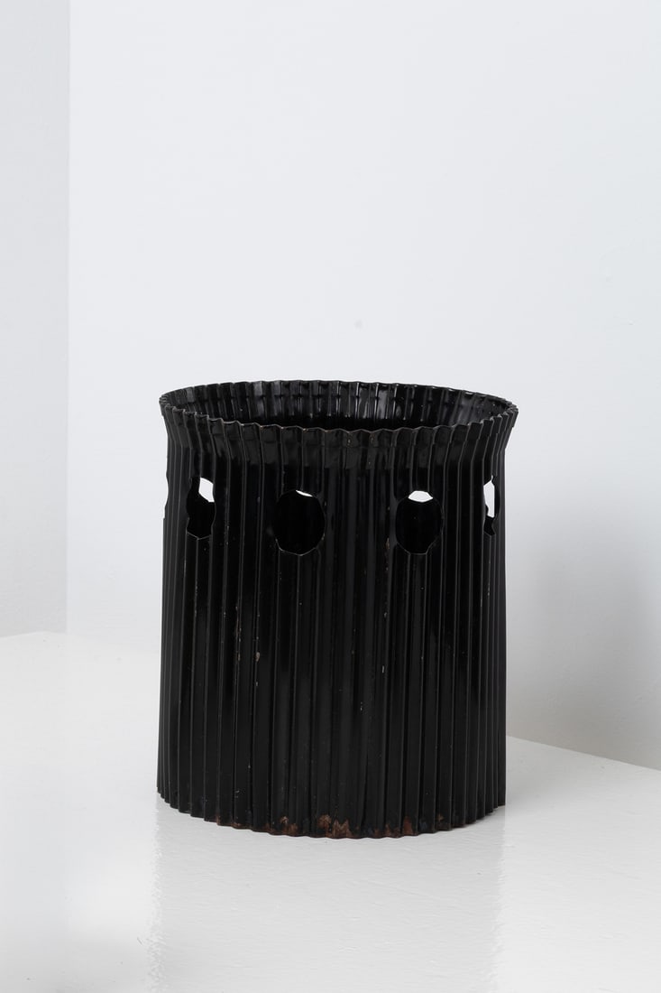 Mathieu Matégot (1910-2001) Paper bin – ‘Java’ Model: Mathieu Matégot (1910-2001) Paper bin – ‘Java’ Model Lacquered and perforated sheet metal (rigitulle) Edited by Matégot Made in France Model created in 1954 H 24 ×
