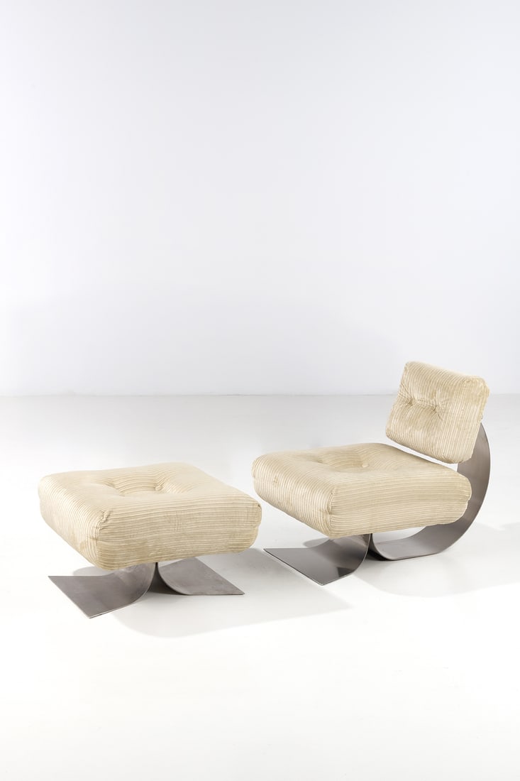 Oscar Niemeyer (1907-2012) Lounge chair and footrest - ‘Alta’ model (1 of 1)