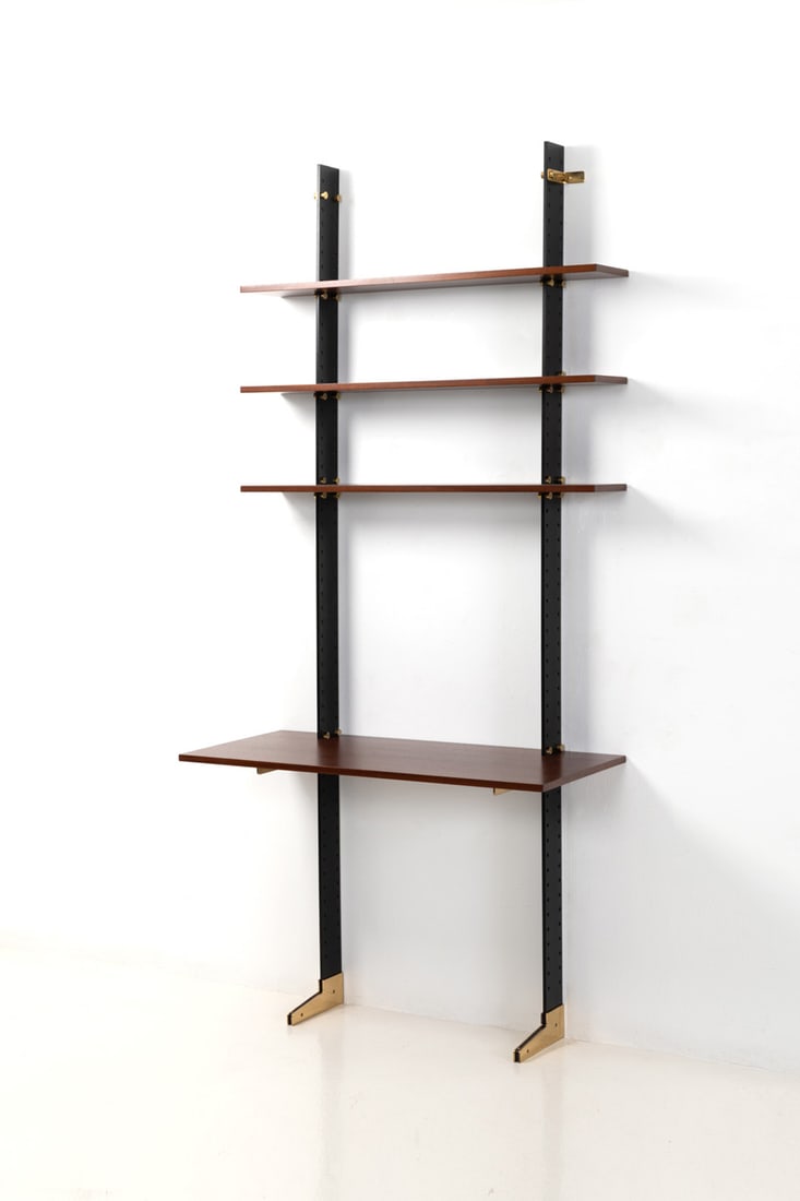 Ignazio Gardella (1905-1999) Modular bookcase – Model Lib 2: Ignazio Gardella (1905-1999) Modular bookcase – Model Lib 2 Wood, lacquered metal and brass Edited by Azucena Model created circa 1955 H 240 × L 110 × W 50 cm Bibliography: G. Gramigna