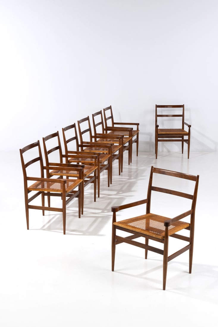 Gio Ponti (1891-1979) Set of eight armchairs (1 of 2)