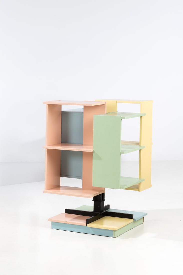 Claudio Salocchi (1934-2012) Swiveling bookcase - Model 'Centro' (1 of 1)