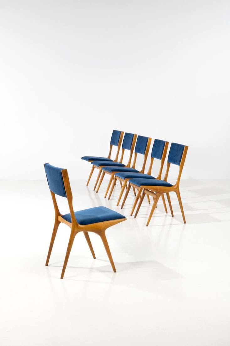 Carlo De Carli (1910-1999) Set of six chairs - Model 634 (1 of 1)