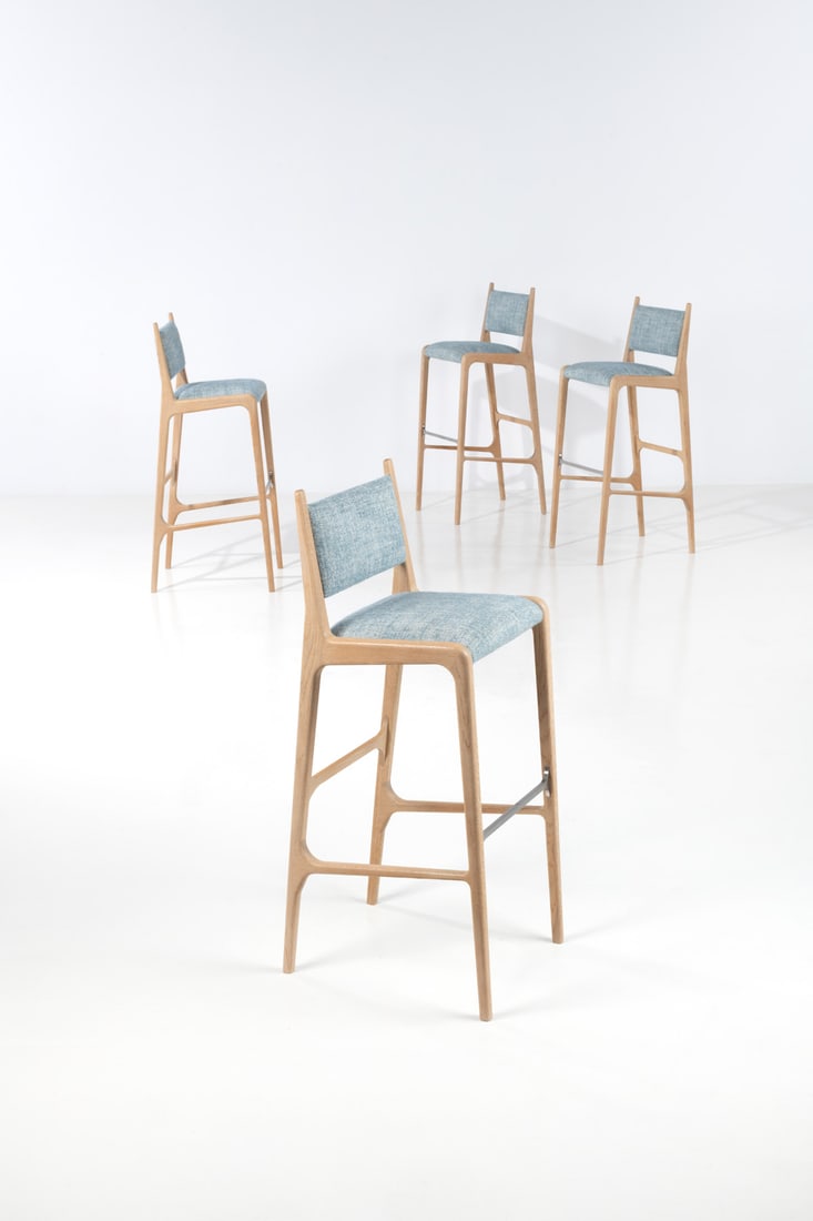 Thierry Lemaire (born 1960) Set of four high stools - 'Byron' Model Limited edition (1 of 1)