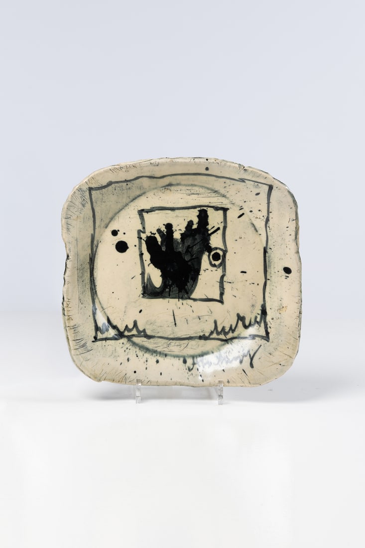 Pierre Alechinsky (born 1927) Untitled, 1982 Dish (1 of 1)