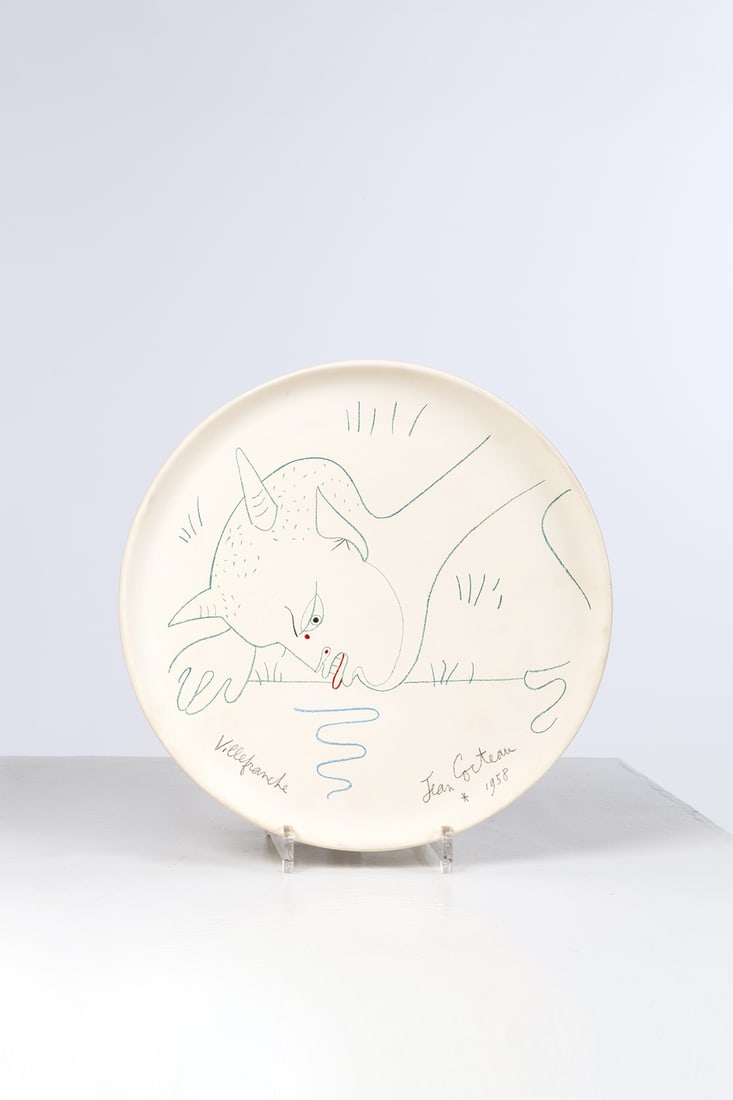 xx Jean Cocteau (1889-1963) Chèvre-pied buvant N° 16/40 Dish (1 of 1)