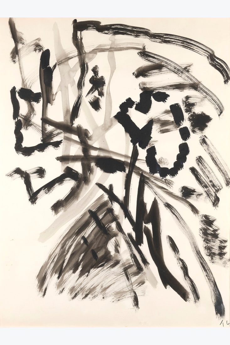Pierre Tal Coat (1905-1985) Untitled, 1948 India ink and ink wash on paper Signed with initials (1 of 1)