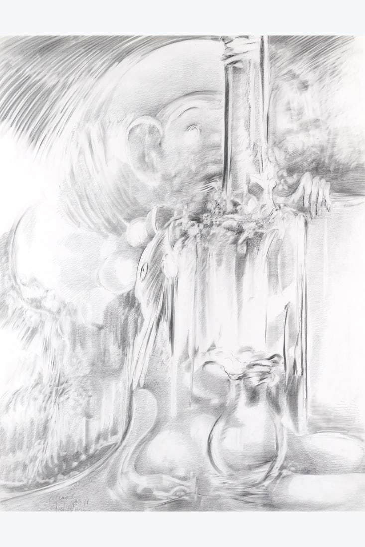 Roel d'Haese (1921-1996) Alcool, 2: Roel d'Haese (1921-1996) Alcool, 2.7.1978 Pencil and stumping on paper Signed, dated, and titled lower left 65 x 50 cm Provenance: Paul and Jacqueline Canfrère Collection