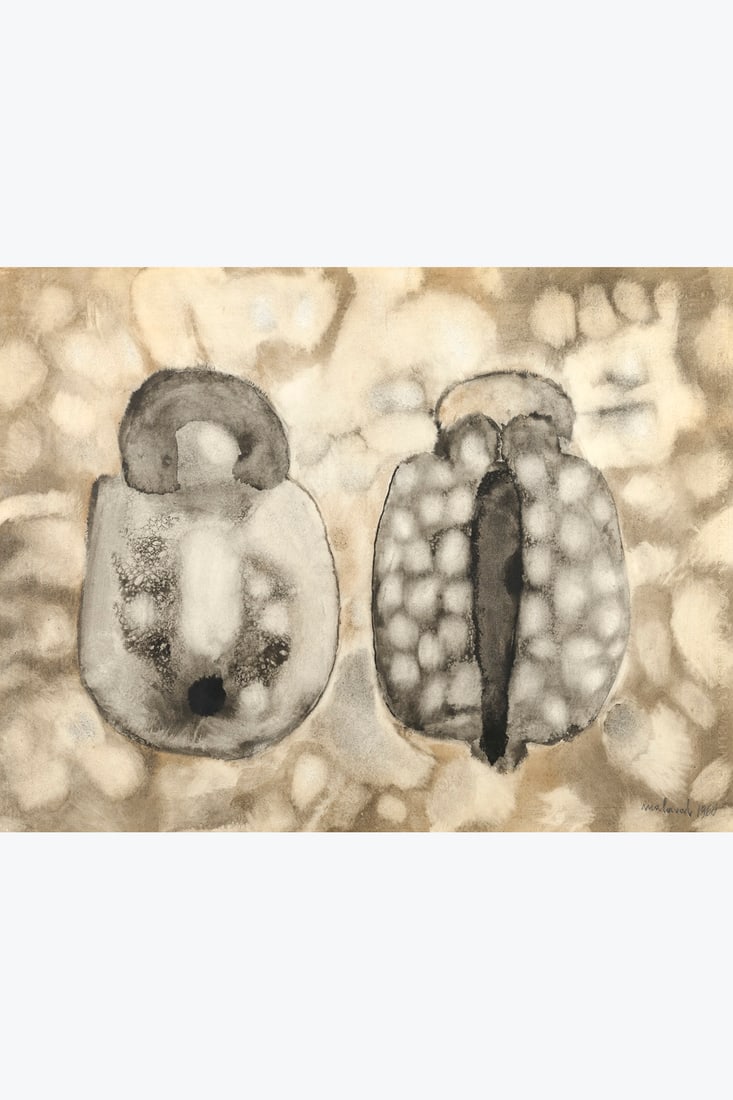 Robert Malaval (1937-1980) Deux capsules, 1960 Ink wash, Indian ink and walnut stain on paper Signed (1 of 1)