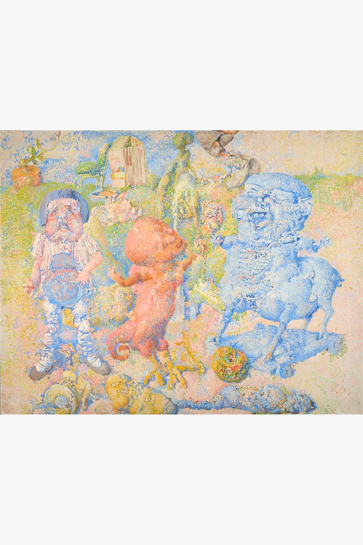Dado (1933-2010) Le jardinier, 1962 Oil on canvas Signed and dated upper right 114 x 145 cm: Dado (1933-2010) Le jardinier, 1962 Oil on canvas Signed and dated upper right 114 x 145 cm Provenance: - Galerie Arditti, Paris - Galerie Daniel Cordier, Paris - Galerie Cordier & Warren, New York -