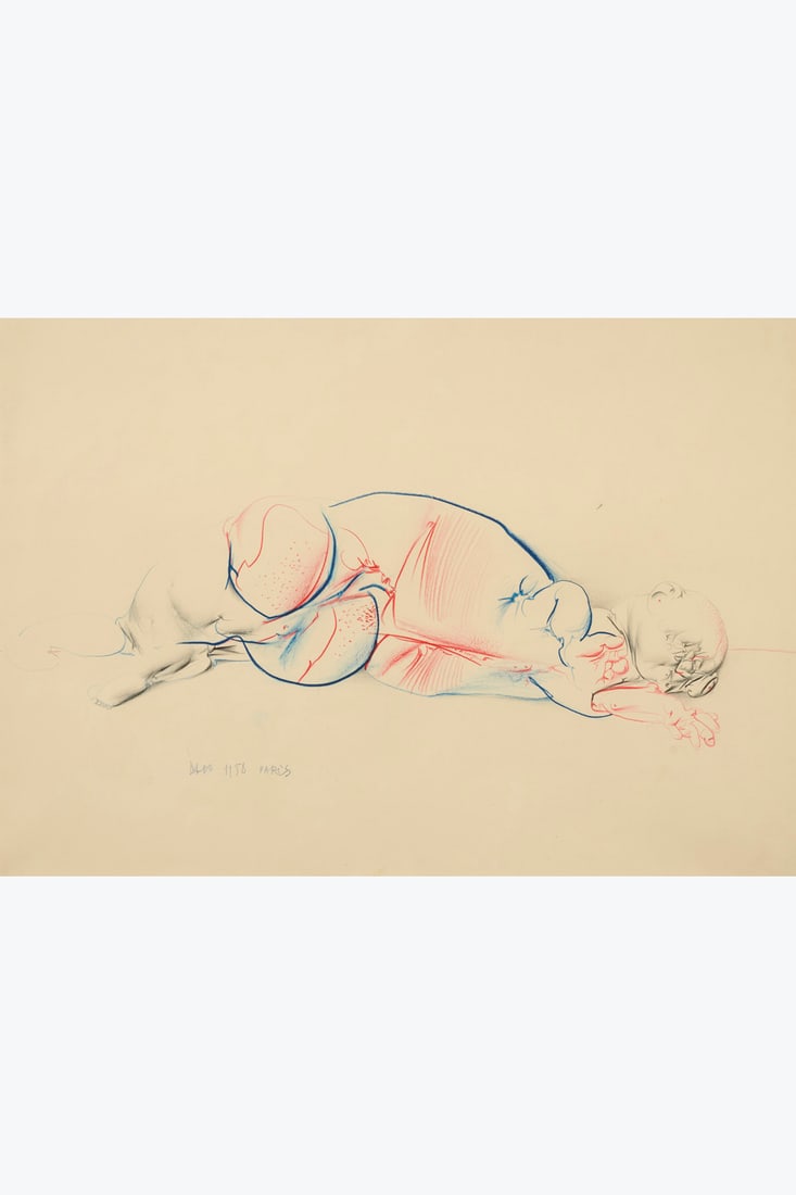 Dado (1933-2010) Untitled, 1958 Colored pencils and oil pastels on paper Signed, dated, and (1 of 1)