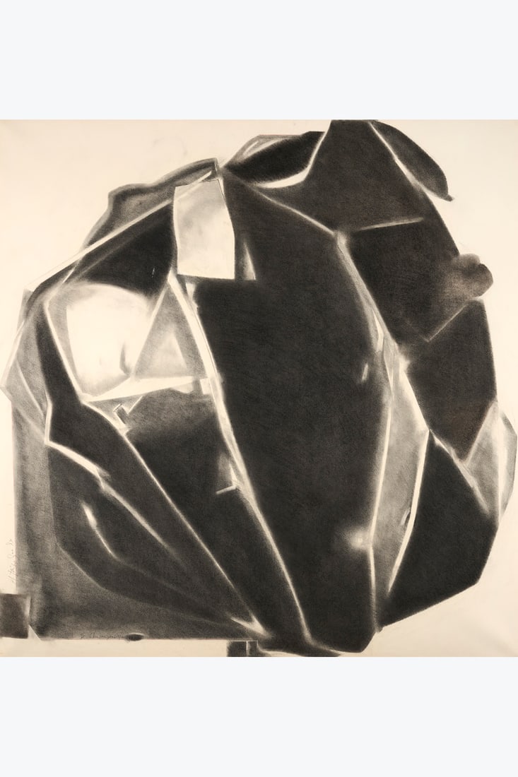 Hervé Télémaque (1937-2022) Chauve-souris II, 1994 Charcoal on paper mounted on board: Hervé Télémaque (1937-2022) Chauve-souris II, 1994 Charcoal on paper mounted on board Signed and dated on the lower left-hand edge Titled at the bottom left 124 x 124 cm Provenance: - T