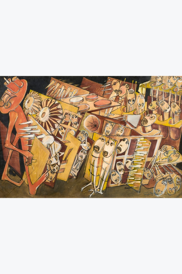 Erro (born 1932) Untitled, 1959 Gouache on paper Signed and dated lower right 63 x 97 cm Provenance (1 of 1)