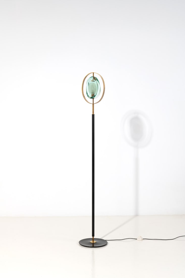 Max Ingrand (1908-1969) Floor lamp - Model 2020, 'Micro': Max Ingrand (1908-1969)Floor lamp - Model 2020, 'Micro'Lacquered metal, brass and glassEdited by Fontana ArteModel created circa 1961H 169 × Ø 29 (base) cmBibliography:- F. Deboni, 'Fontana 