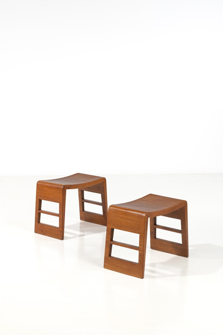 Gio Ponti (1891-1979) Pair of stools (1 of 1)