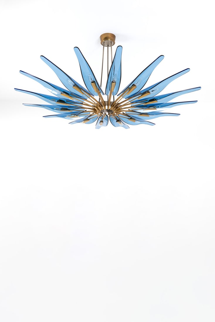 Max Ingrand (1908-1969) Ceiling lamp with 16 lights - Model 1461, 'Dahlia' (1 of 4)
