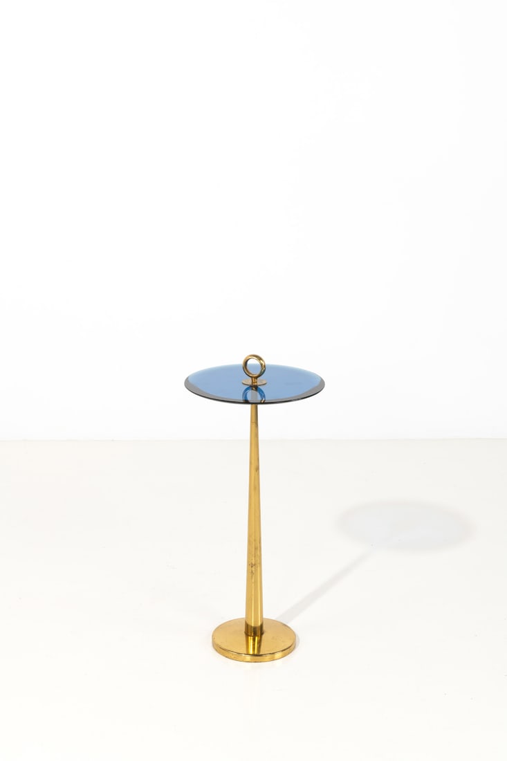 Max Ingrand (1908-1969) Side table: Max Ingrand (1908-1969)Side tableBrass and glassEdited by Fontana ArteModel created in the 1950s-1960sH 73 × Ø 31 cm