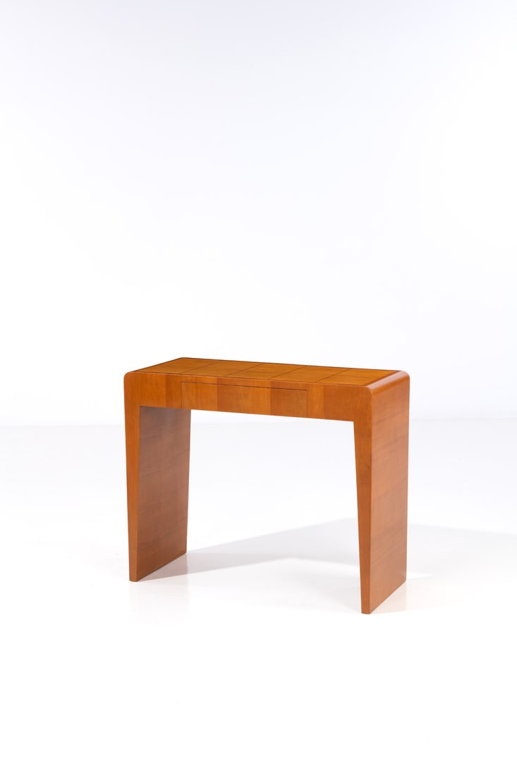 Gio Ponti (1891-1979) Console: Gio Ponti (1891-1979)ConsoleWalnut and sycamore veneerModel created circa 1940H 75 × L 91 × W 40 cmExpertise conducted by the Gio Ponti Archives.
