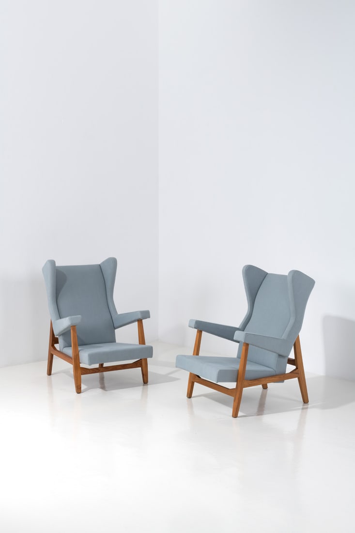 Franco Albini (1905-1977) Pair of armchairs - Model PIF1 (1 of 1)